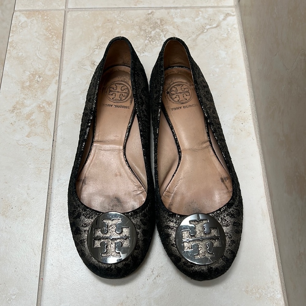 Tory Burch animal print flats